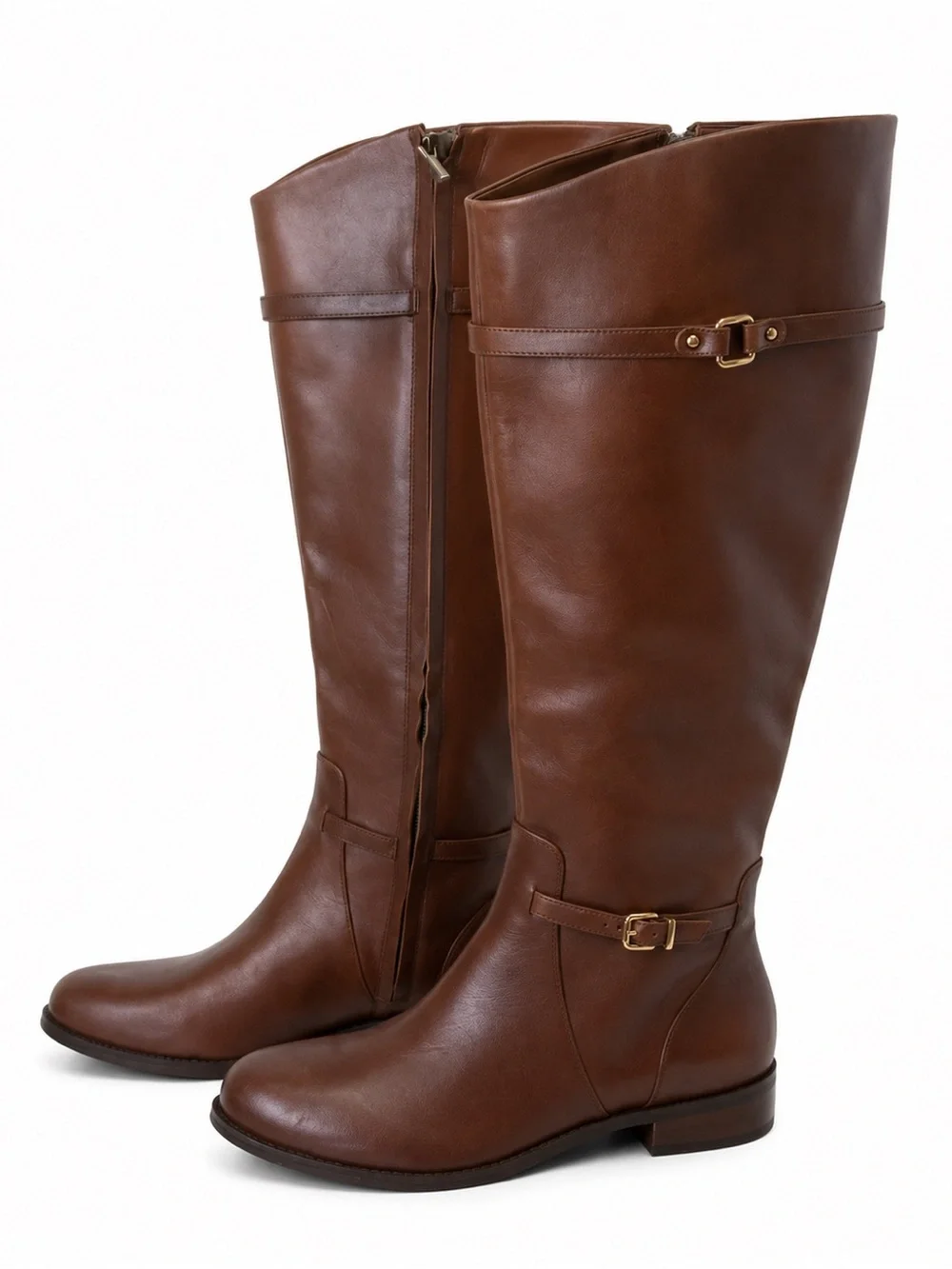 Gianni Bini Women's Chestnut Brown Knee High Leather Tall Riding Boots 8 NEW